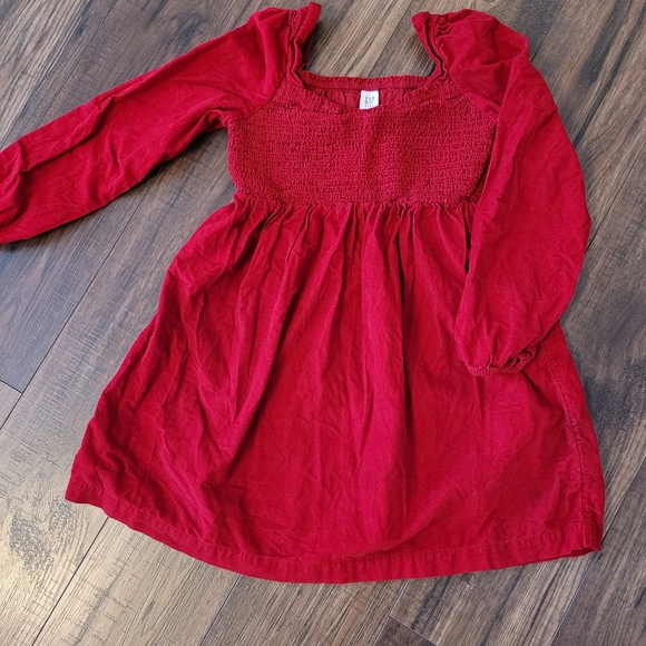 Gap Kids beautiful red, fine wale corduroy dress. Size medium - Picture 5 of 5